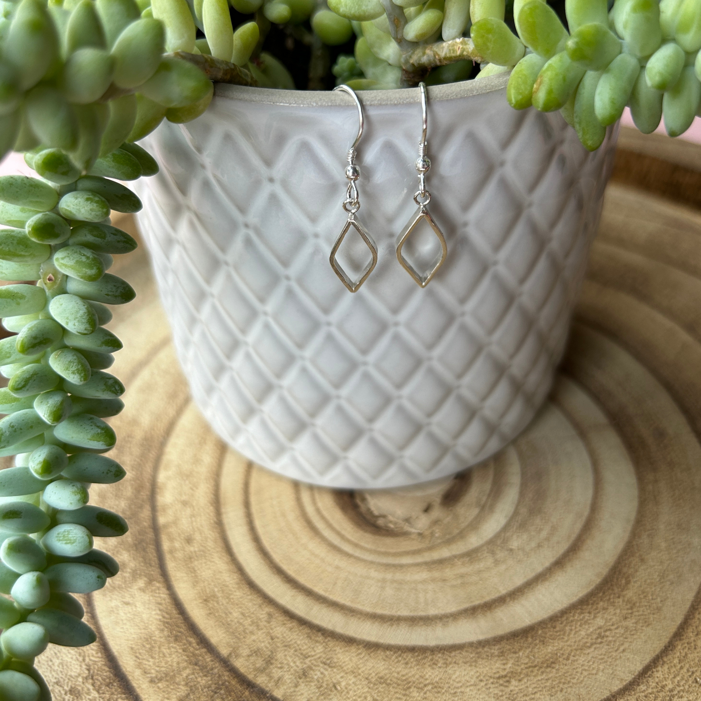 Leaf Outline Drop Earrings