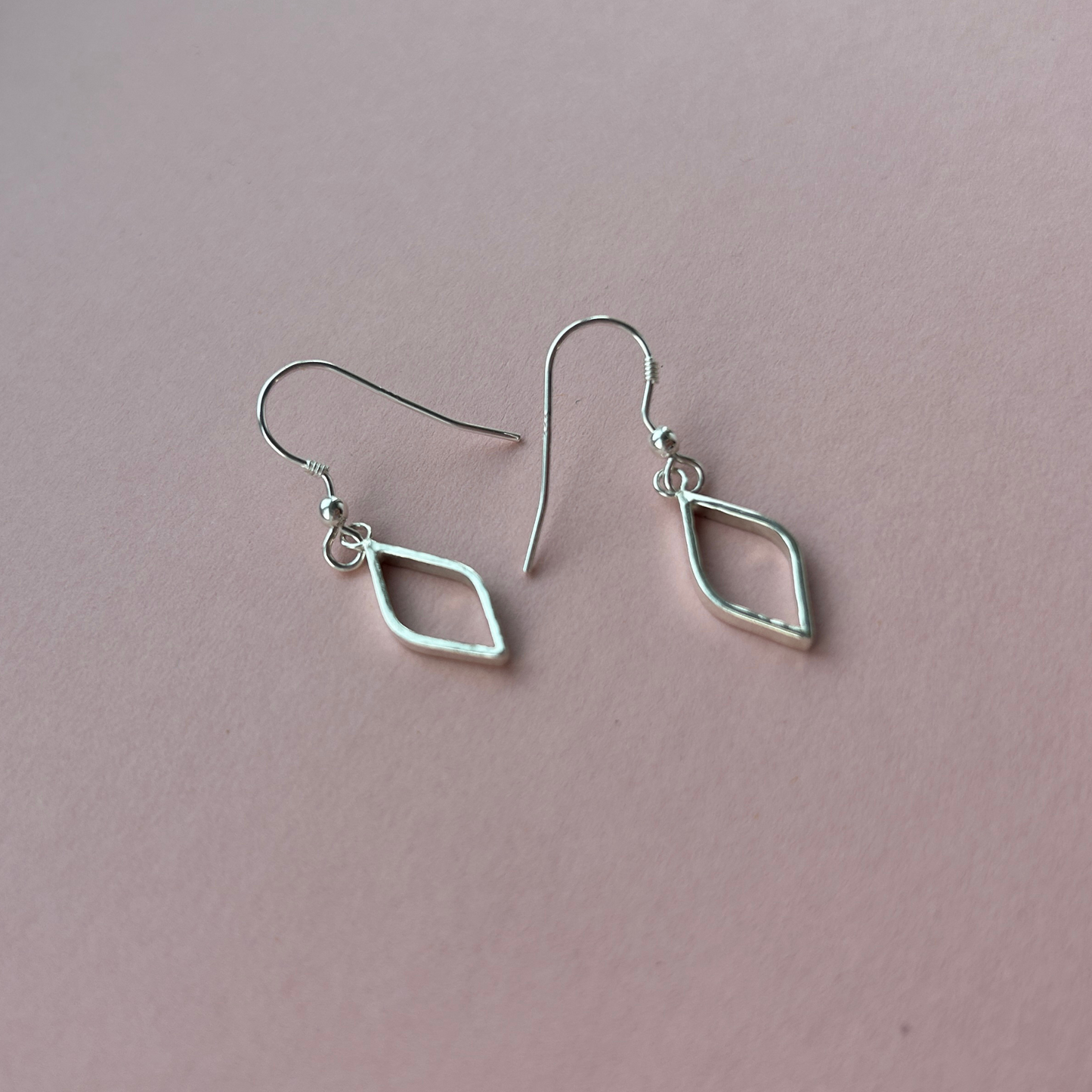 Leaf Outline Drop Earrings