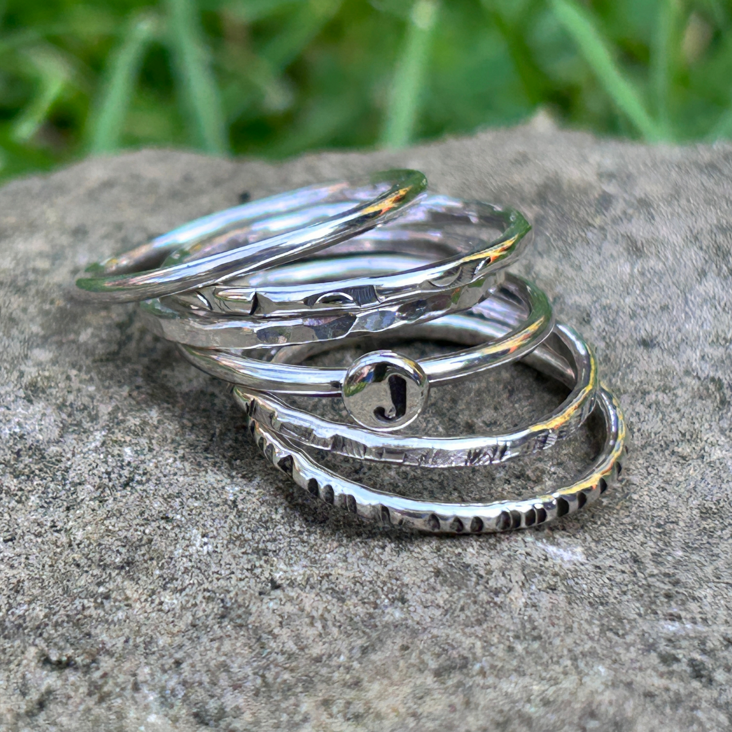 WORKSHOP - Making textured stacking rings - Saturday 10th January 2026 - The Thrive Hive CIC