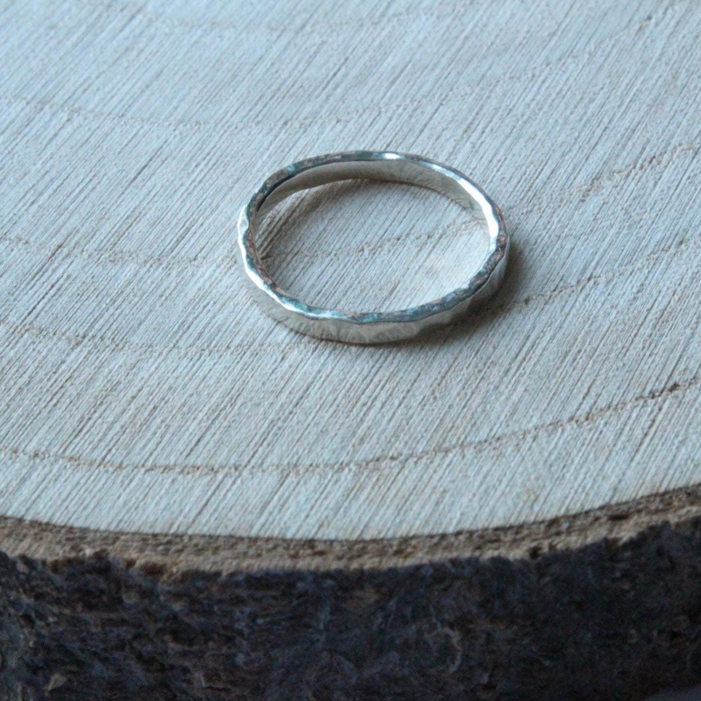 Hammered 2mm Ring