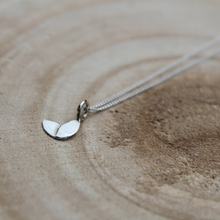 Load image into Gallery viewer, plain small duo leaf necklace on wood