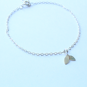 duo leaf bracelet on a white background