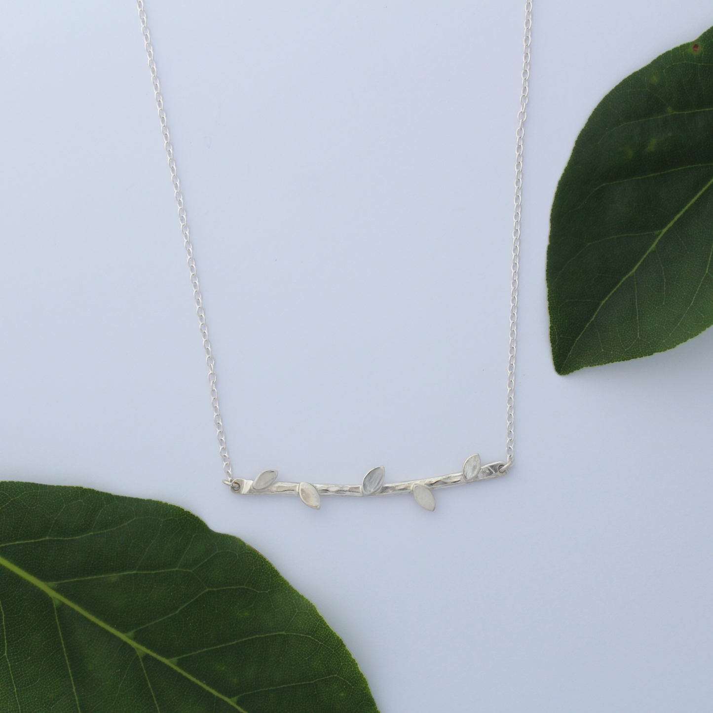 Branch & Leaf Bar Necklace