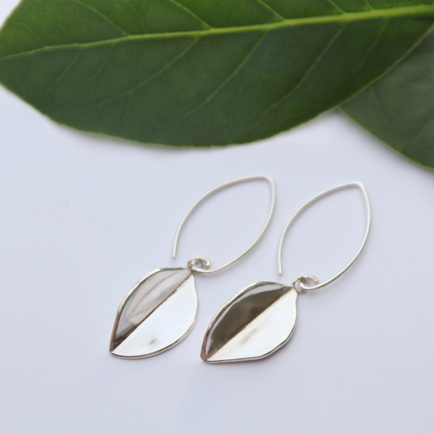 Leaf Drop Earrings - available in two sizes