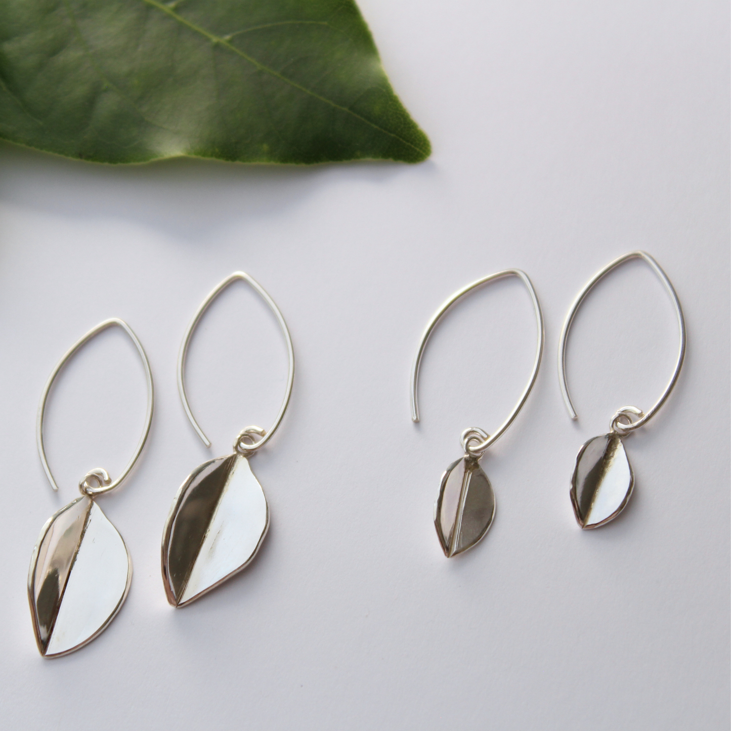 Leaf Drop Earrings - available in two sizes