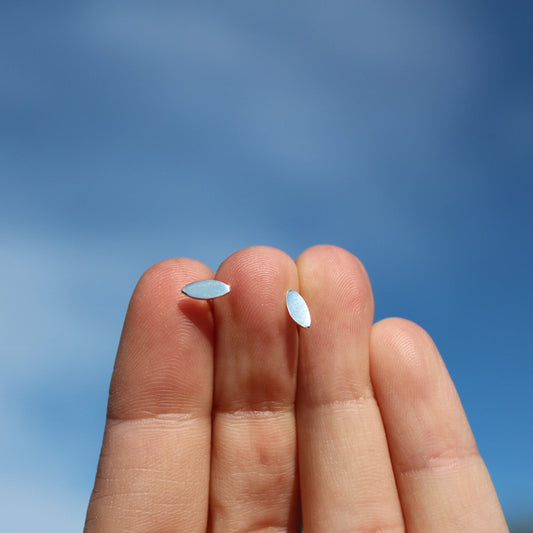 Tiny Flat Leaf Studs