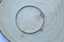 Load image into Gallery viewer, Textured Bangle with Duo Leaf Charm - can be personalised
