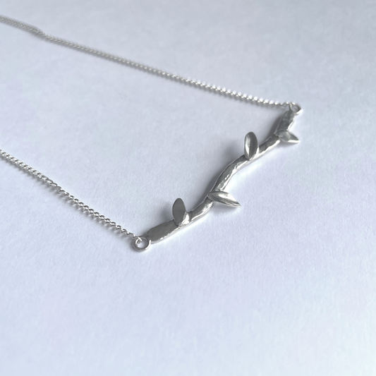 Branch & Leaf Bar Necklace